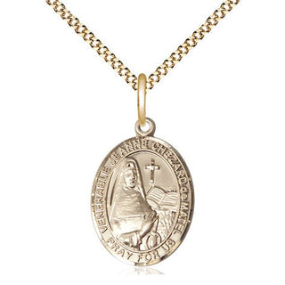 14kt Gold Filled Jeanne Chezard de Matel Medal Religious Jewelry Engraved Catholic Saint Jewelry
