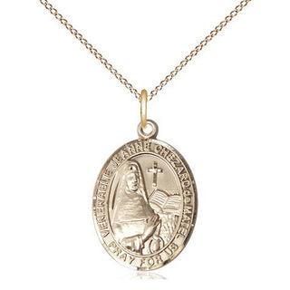 14kt Gold Filled Jeanne Chezard de Matel Medal Religious Jewelry Engraved Catholic Saint Jewelry