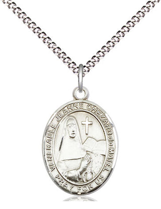 Pewter Jeanne Chezard de Matel Medal Religious Jewelry Engraved Catholic Saint Jewelry