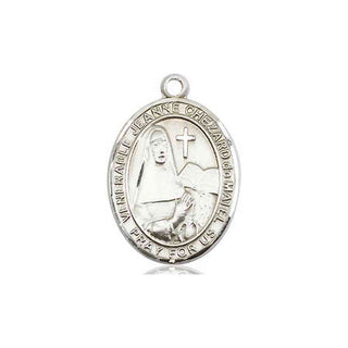 Sterling Silver Jeanne Chezard de Matel Medal Engraved Catholic Saint Jewelry