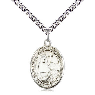 Sterling Silver Jeanne Chezard de Matel Medal Religious Jewelry Engraved Catholic Saint Jewelry