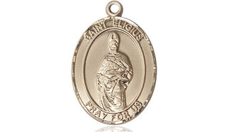 14kt Gold Filled Saint Eligius Medal Engraved Catholic Saint Jewelry
