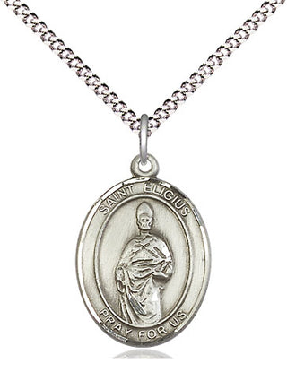 Pewter Saint Eligius Medal Religious Jewelry Engraved Catholic Saint Jewelry