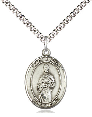 Pewter Saint Eligius Medal Religious Jewelry Engraved Catholic Saint Jewelry
