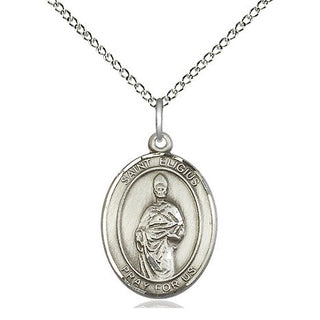 Sterling Silver Saint Eligius Medal Religious Jewelry Engraved Catholic Saint Jewelry