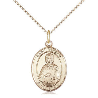 14kt Gold Filled Saint Gerald Medal Religious Jewelry Engraved Catholic Saint Jewelry