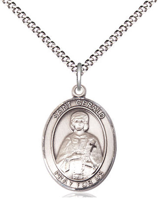 Pewter Saint Gerald Medal Religious Jewelry Engraved Catholic Saint Jewelry