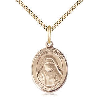 14kt Gold Filled Saint Alphonsa Medal Religious Jewelry Engraved Catholic Saint Jewelry