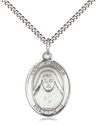 Pewter Saint Alphonsa Medal Religious Jewelry Engraved Catholic Saint Jewelry
