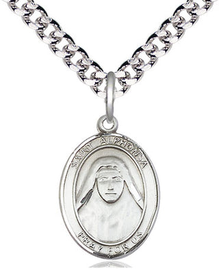 Pewter Saint Alphonsa Medal Religious Jewelry Engraved Catholic Saint Jewelry