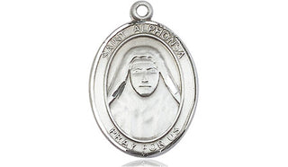 Sterling Silver Saint Alphonsa Medal Religious Jewelry Engraved Catholic Saint Jewelry