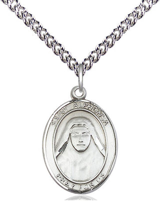 Sterling Silver Saint Alphonsa Medal Religious Jewelry Engraved Catholic Saint Jewelry