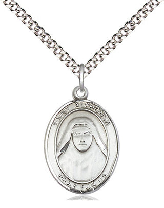 Sterling Silver Saint Alphonsa Medal Religious Jewelry Engraved Catholic Saint Jewelry