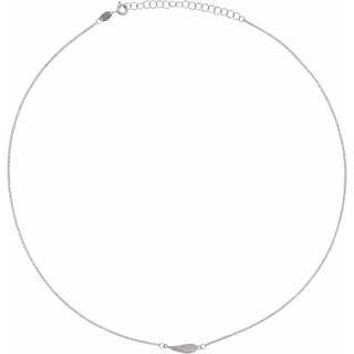 14K White Angel Wing 16-18" Necklace