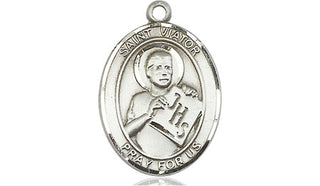 Pewter Saint Viator of Bergamo Medal Engraved Catholic Saint Jewelry