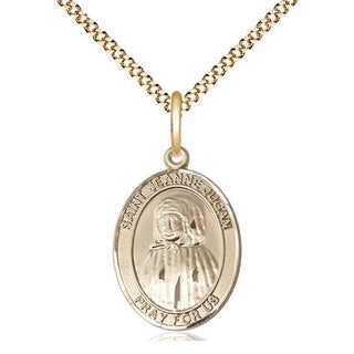 14kt Gold Filled Saint Jeanne Jugan Medal Religious Jewelry Engraved Catholic Saint Jewelry