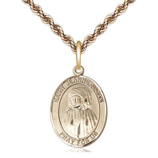 14kt Gold Filled Saint Jeanne Jugan Medal Religious Jewelry Engraved Catholic Saint Jewelry