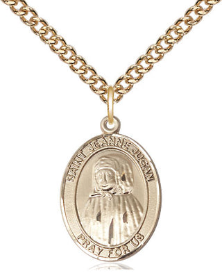 14kt Gold Blessed Jeannie Jugan Medal Engraved Catholic Saint Jewelry