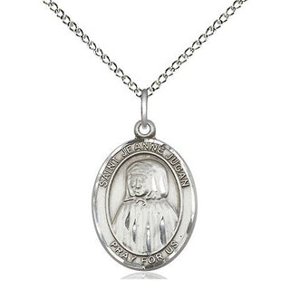 Sterling Silver Saint Jeanne Jugan Medal Religious Jewelry Engraved Catholic Saint Jewelry