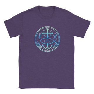 Aqua IHS Cross and Anchor Emblem T-Shirt - view 11