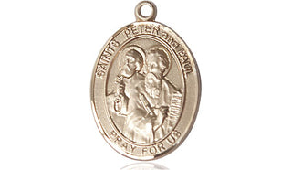 14kt Gold Saint Peter St Paul Medal Engraved Catholic Saint Jewelry