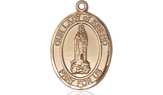 14kt Gold Filled Our Lady of Kibeho Medal Engraved Catholic Saint Jewelry