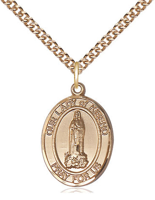 14kt Gold Filled Our Lady of Kibeho Medal Religious Jewelry Engraved Catholic Saint Jewelry