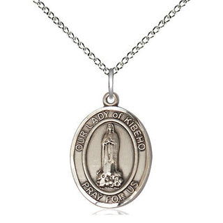 Sterling Silver Our Lady of Kibeho Medal Religious Jewelry Engraved Catholic Saint Jewelry