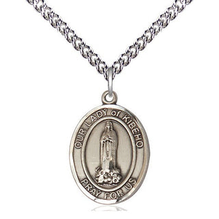 Sterling Silver Our Lady of Kibeho Medal Religious Jewelry Engraved Catholic Saint Jewelry