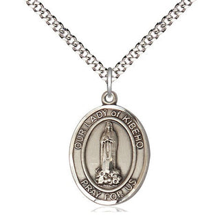 Sterling Silver Our Lady of Kibeho Medal Religious Jewelry Engraved Catholic Saint Jewelry