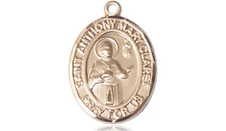14kt Gold Filled Saint Anthony Mary Claret Medal Engraved Catholic Saint Jewelry