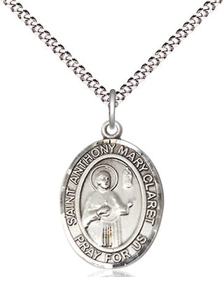 Pewter Saint Anthony Mary Claret Medal Religious Jewelry Engraved Catholic Saint Jewelry