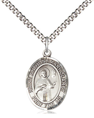 Sterling Silver Saint Anthony Mary Claret Medal Religious Jewelry Engraved Catholic Saint Jewelry