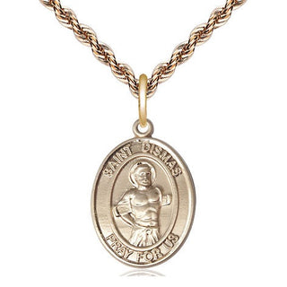 14kt Gold Filled Saint Dismas Medal Religious Jewelry Engraved Catholic Saint Jewelry