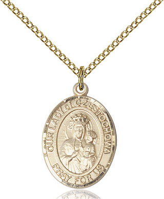 14kt Gold Filled Our Lady of Czestochowa Medal Religious Jewelry
