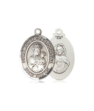 Pewter Our Lady of Czestochowa Medal
