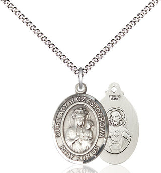 Pewter Our Lady of Czestochowa Medal Religious Jewelry