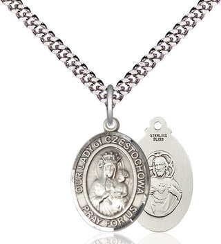 Pewter Our Lady of Czestochowa Medal Religious Jewelry