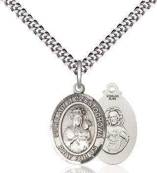 Pewter Our Lady of Czestochowa Medal Religious Jewelry