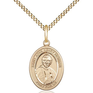 14kt Gold Filled Blessed John Henry Newman Medal Religious Jewelry Engraved Catholic Saint Jewelry