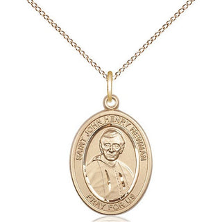 14kt Gold Filled Blessed John Henry Newman Medal Religious Jewelry Engraved Catholic Saint Jewelry