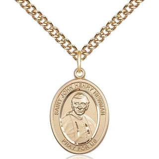14kt Gold Filled Blessed John Henry Newman Medal Religious Jewelry Engraved Catholic Saint Jewelry