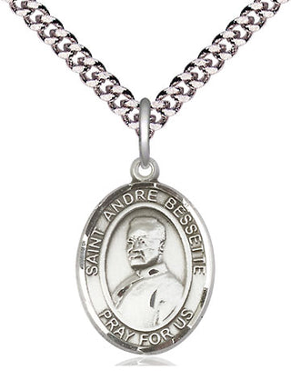 Pewter Saint Andre Bessette Medal Religious Jewelry Engraved Catholic Saint Jewelry