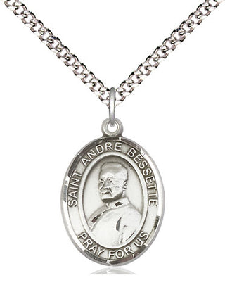 Pewter Saint Andre Bessette Medal Religious Jewelry Engraved Catholic Saint Jewelry