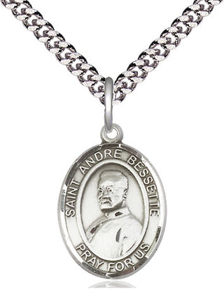 Sterling Silver Saint Andre Bessette Medal Religious Jewelry Engraved Catholic Saint Jewelry