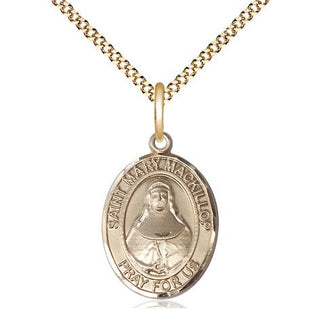 14kt Gold Filled Saint Mary Mackillop Medal Religious Jewelry Engraved Catholic Saint Jewelry