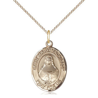 14kt Gold Filled Saint Mary Mackillop Medal Religious Jewelry Engraved Catholic Saint Jewelry