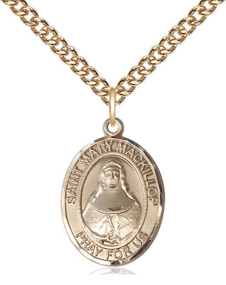 14kt Gold Saint Mary Mackillop Medal Engraved Catholic Saint Jewelry