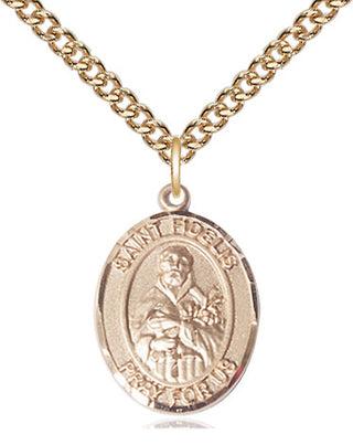 14kt Gold Filled Saint Fidelis Medal Religious Jewelry Engraved Catholic Saint Jewelry