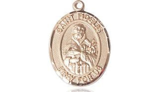 14kt Gold Saint Fidelis Medal Engraved Catholic Saint Jewelry